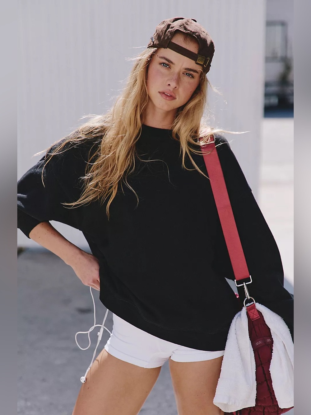 Free People x FP Movement Women’s All Star Pullover Sweatshirt Black Medium